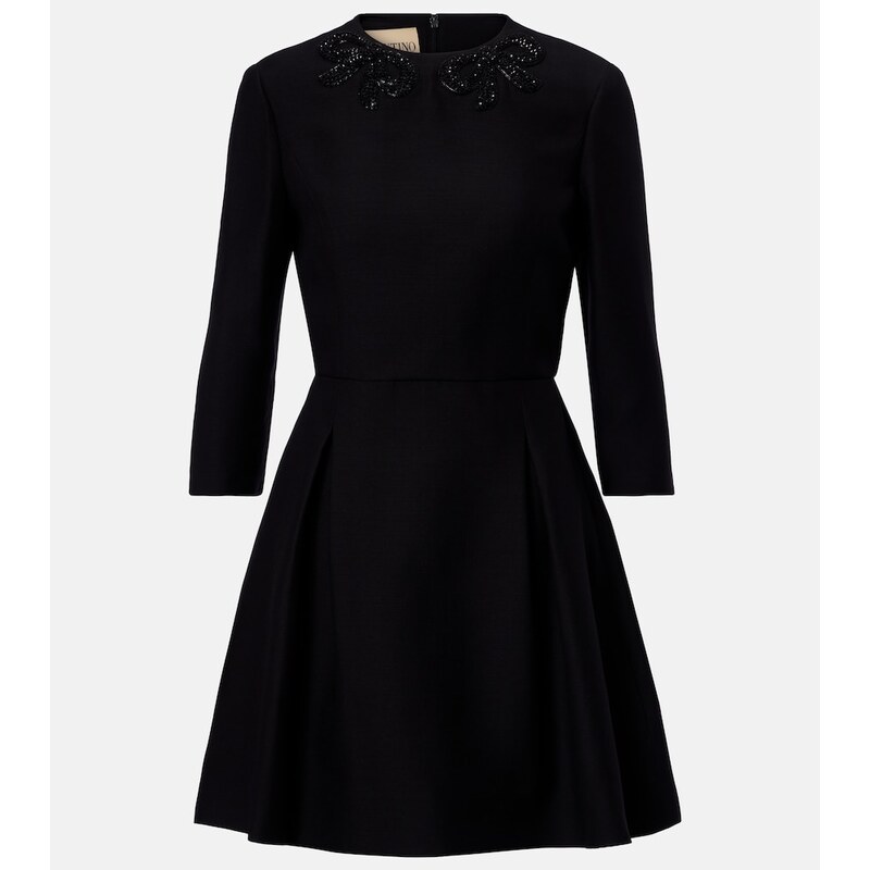 Valentino Crepe Couture embellished minidress