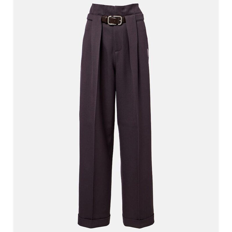 The Attico Pleated virgin wool wide-leg pants