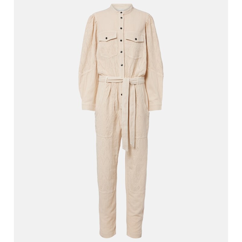 Marant Etoile Kellen broderie anglaise cotton jumpsuit