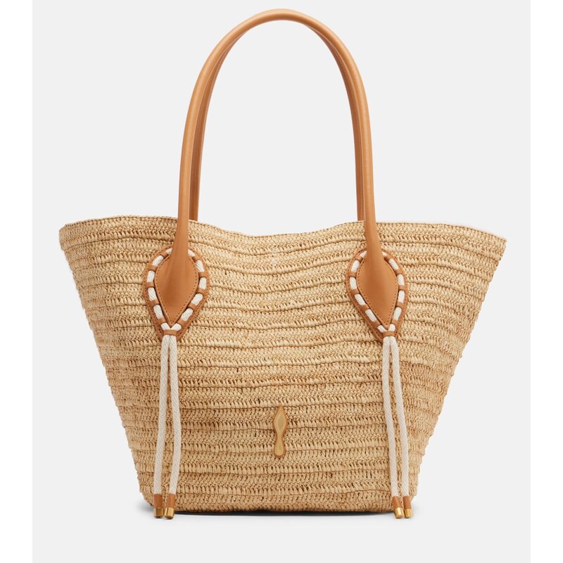 Christian Louboutin Venus raffia tote bag