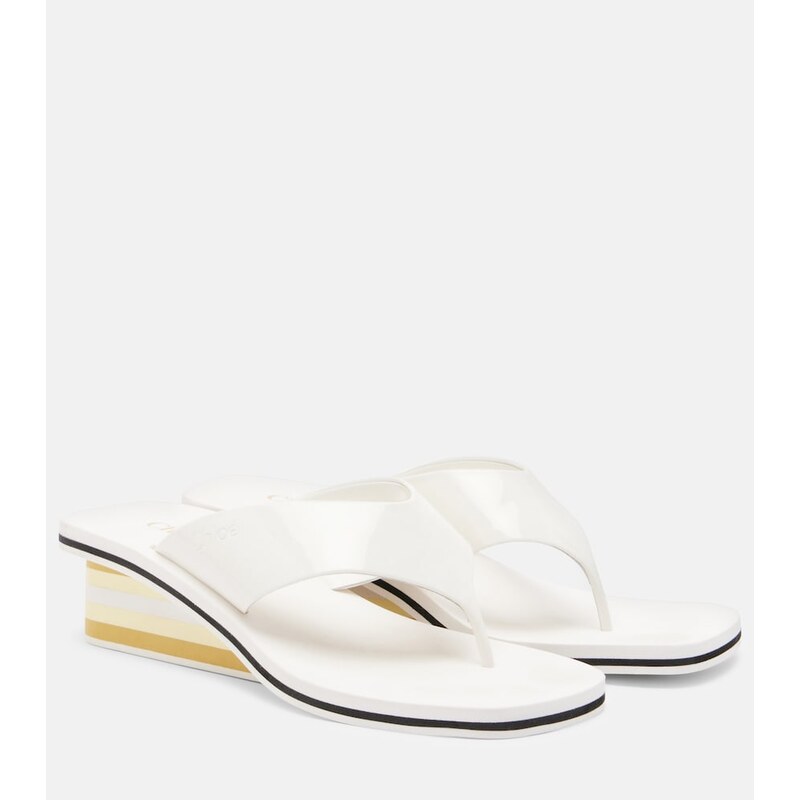 Chloe ChloÃ Swimming Cool patent leather thong sandals