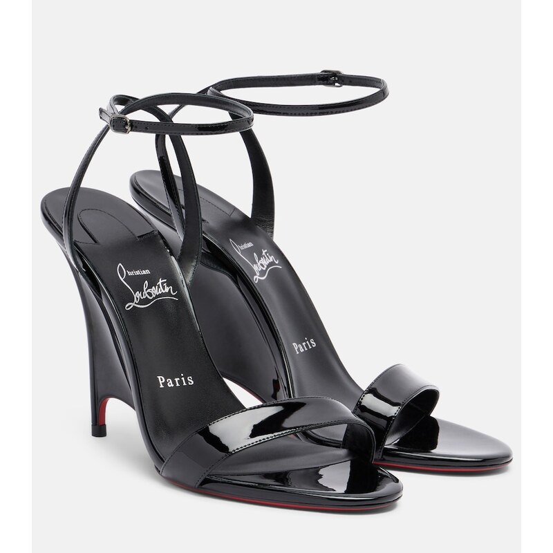 Christian Louboutin Miss Z patent leather wedge sandals