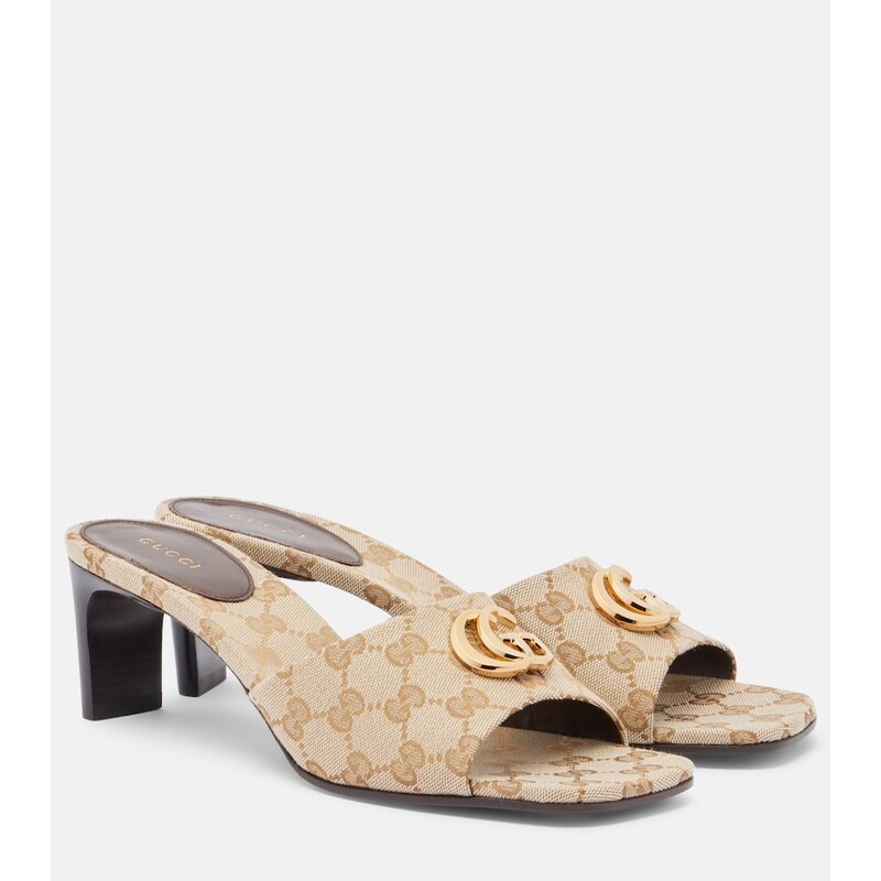 Gucci Marmont Double G GG canvas mules