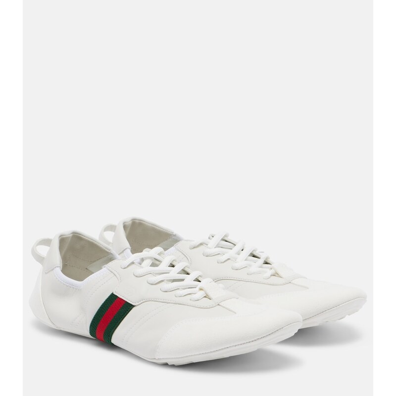 Gucci Flex suede-trimmed leather sneakers