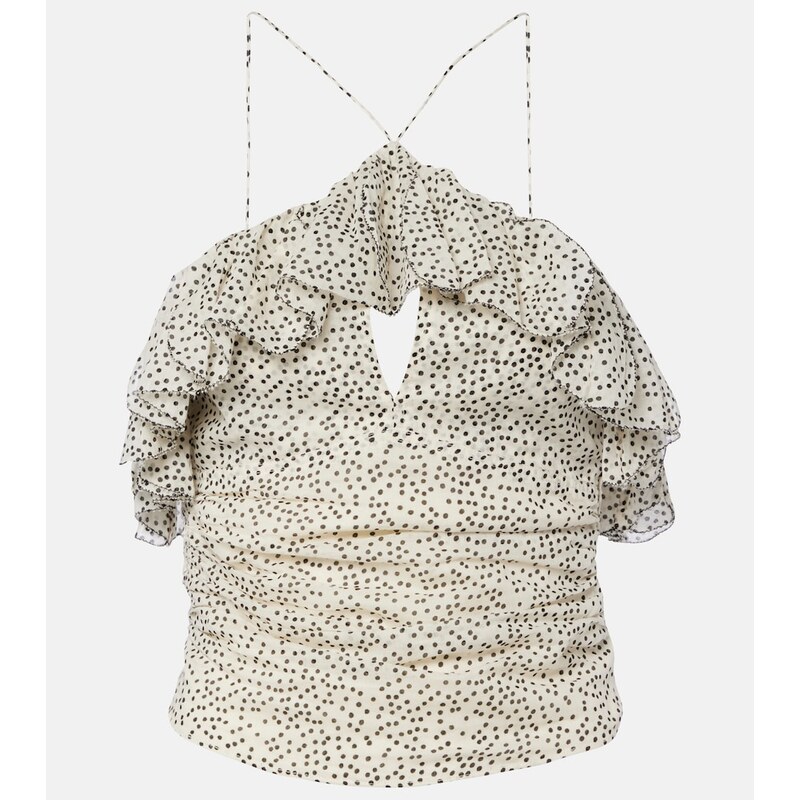 Marant Etoile Djimia halterneck cotton-blend top