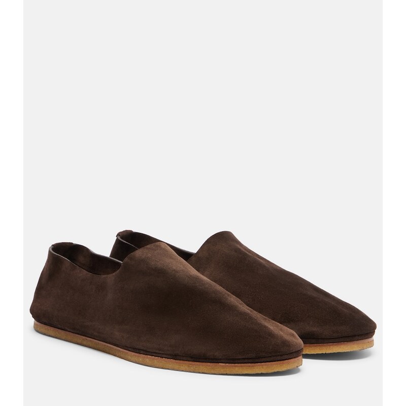 Baleríny z kůže barvy Lacquer Brown od značky The Row