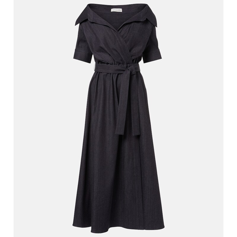 Altuzarra Lydia wrapped denim midi dress