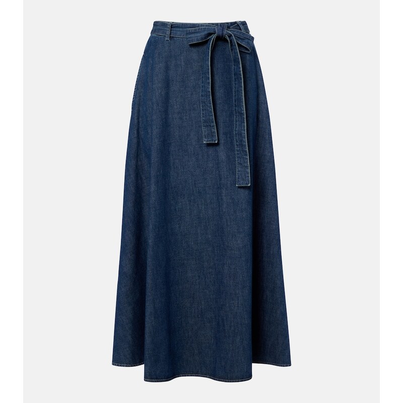 Valentino Chambray midi skirt