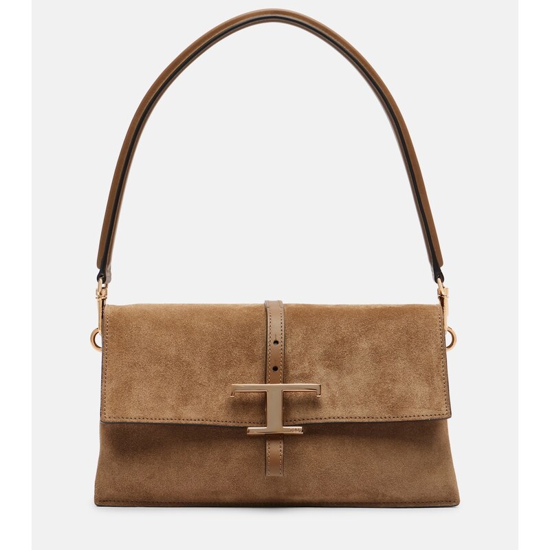 Tods T Timeless Small suede shoulder bag