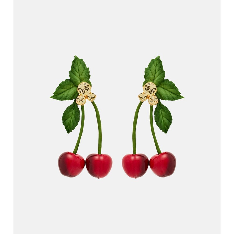 Jennifer Behr Maraschino embellished drop earrings