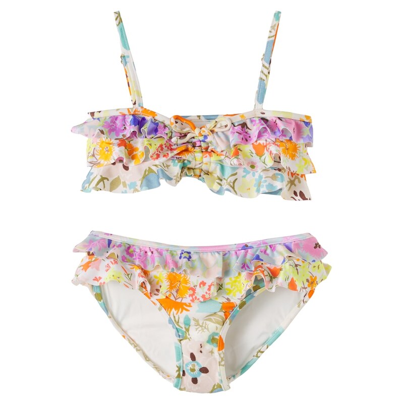 Zimmermann Kids Solstice floral ruffled bikini
