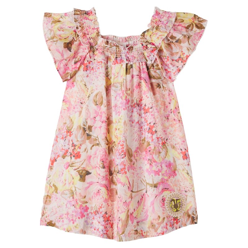 Zimmermann Kids Solstice floral shirred cotton dress