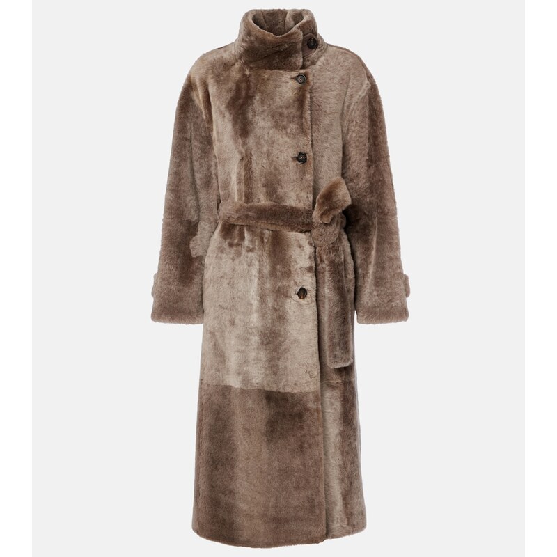 Brunello Cucinelli Shearling wrap coat