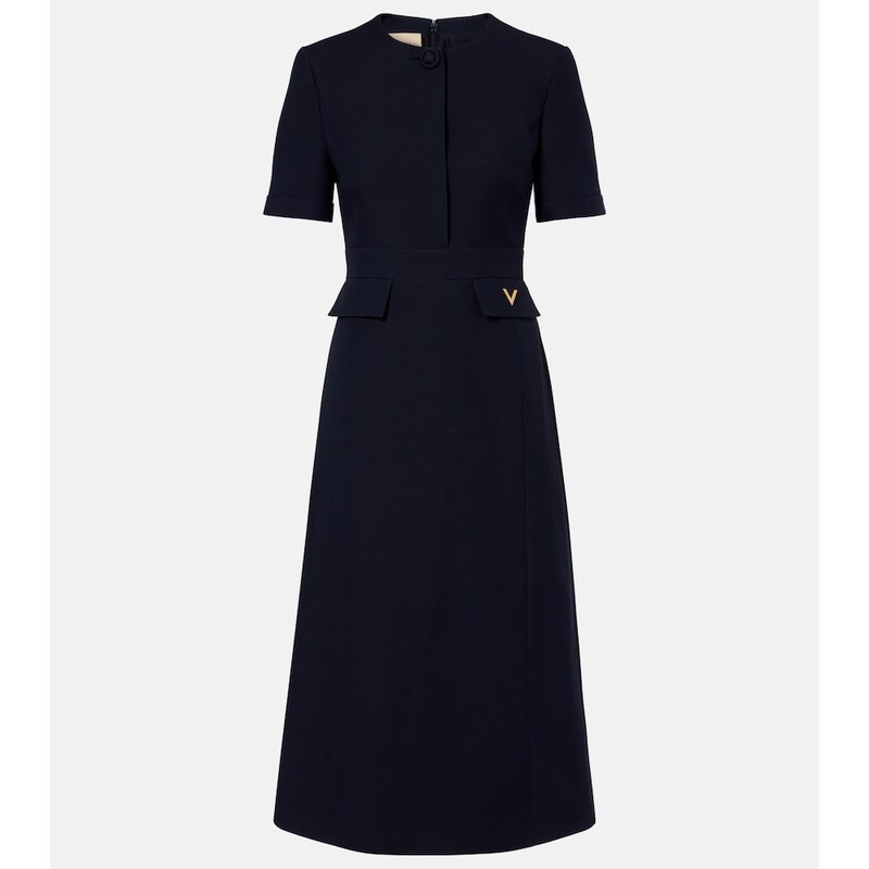 Valentino Crepe Couture VGold midi dress