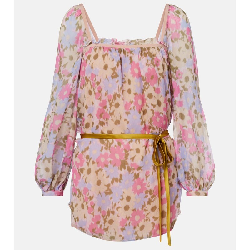 Valentino Floral silk georgette blouse