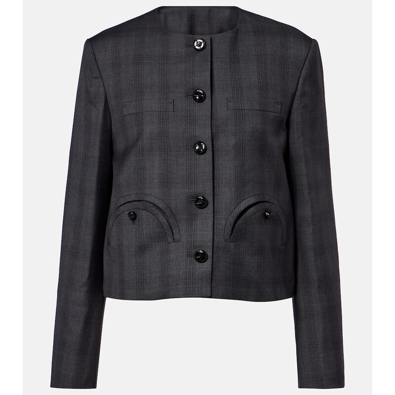 Blazé Milano Shamo checked virgin wool jacket