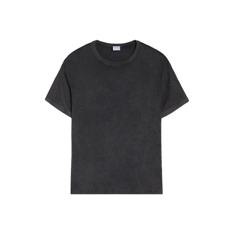 Bershka Tričko černá džínovina