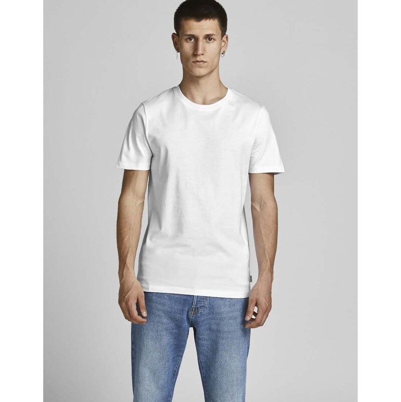 Jack & Jones 5x multipack t-shirts in multi-Black