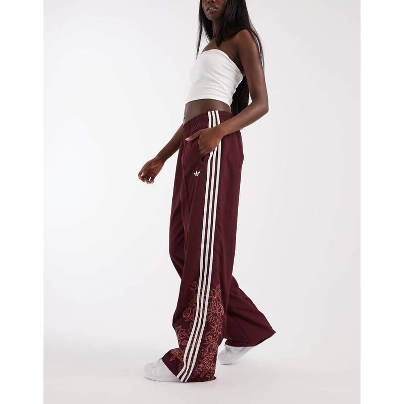 adidas Originals Firebird loose floral embroidered track pants