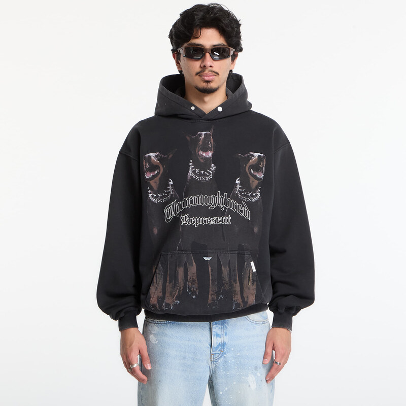 Mikina REPRESENT Thoroughbred Hoodie Vintage Black XXL