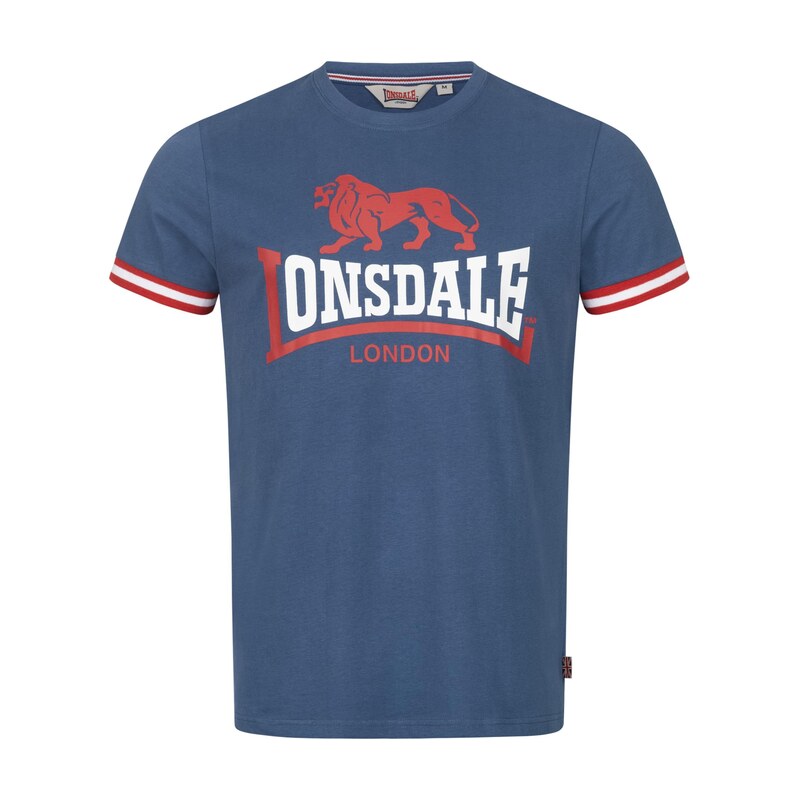 LONSDALE Tričko Kergord chladná modrá / červená / bílá