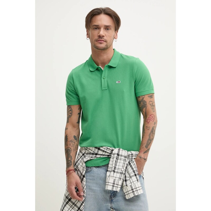 Tommy Jeans polo pánské bavlněné