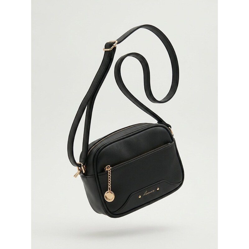 Sinsay - Crossbody taška z imitace kůže - černá