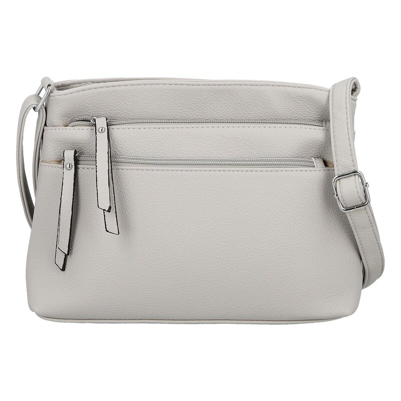 L&H Stylová dámská koženková crossbody kabelka Lumi, šedá