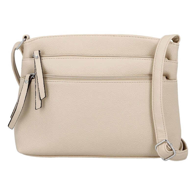 L&H Stylová dámská koženková crossbody kabelka Lumi, tmavě