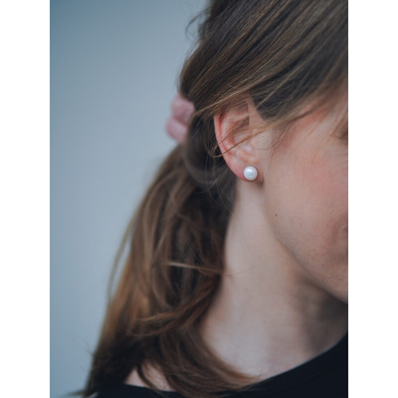 MINILE Náušnice Pearl midi