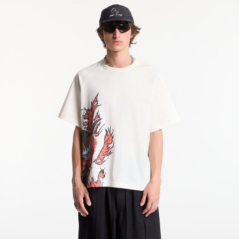 Tričko Y-3 Graphic Short Sleeve T-Shirt Chalk White M