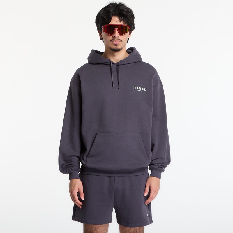 Mikina REPRESENT 247 Team Oversized Hood UNISEX Graphene XXL