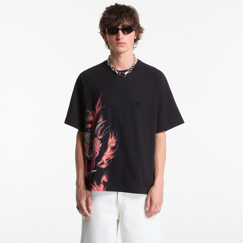 Tričko Y-3 Graphic Short Sleeve T-Shirt Black M