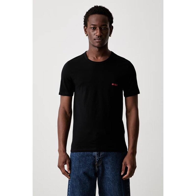 HUGO tričko pánské bavlněné T-SHIRT RN TRIPLET P 3-pack