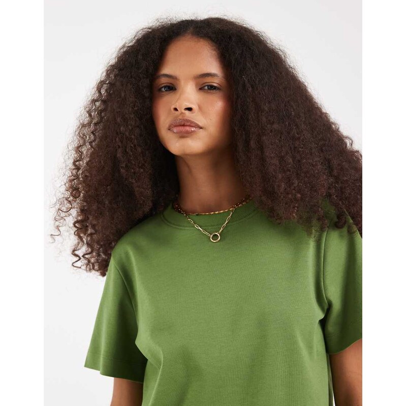 AWARE heavy weight boxy t-shirt in kale green