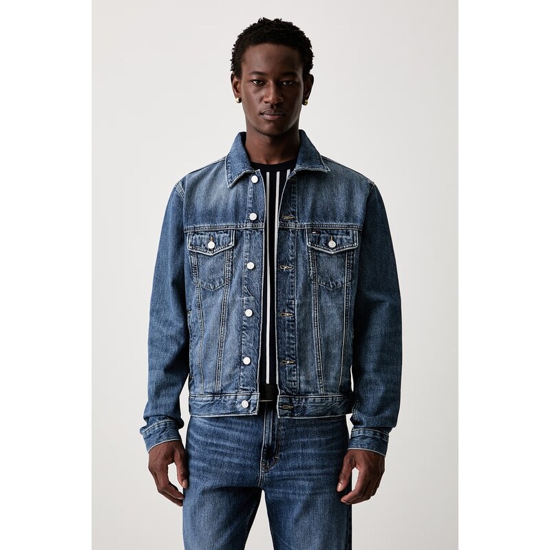 Tommy Jeans přechodová bunda pánská džínová