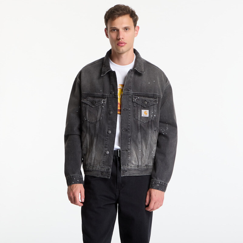 Bunda Carhartt WIP Helston Jacket UNISEX Black Destroy Wash,