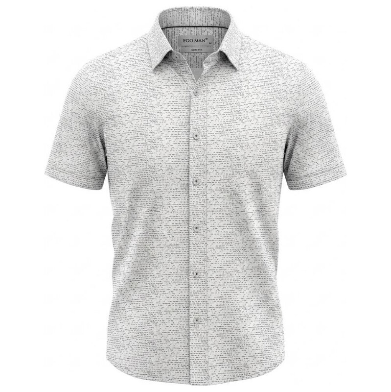 EGO MAN košile pánská S0331-001 slim fit krátký rukáv