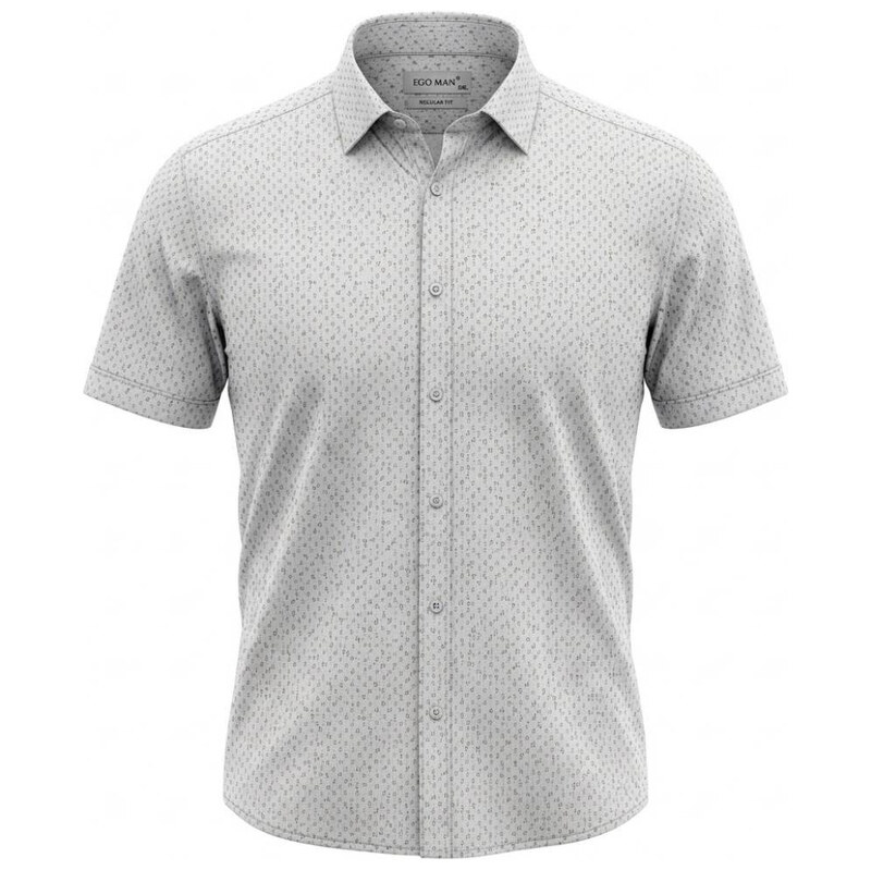 EGO MAN košile pánská RE308-02 regular fit krátký rukáv