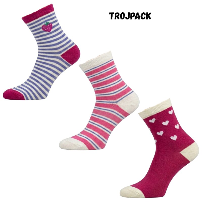 PESAIL Rota A703 Dívčí thermo klasické ponožky trojpack