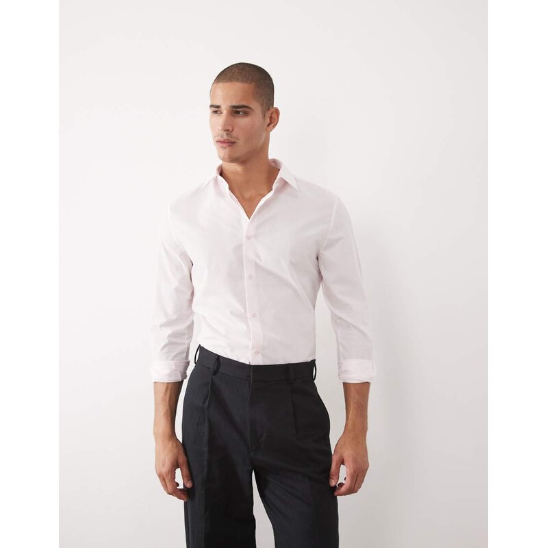 River Island slim fit shirt in light pink