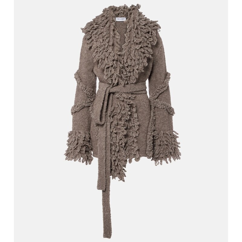 The Attico Fringed wool and cashmere-blend cardigan