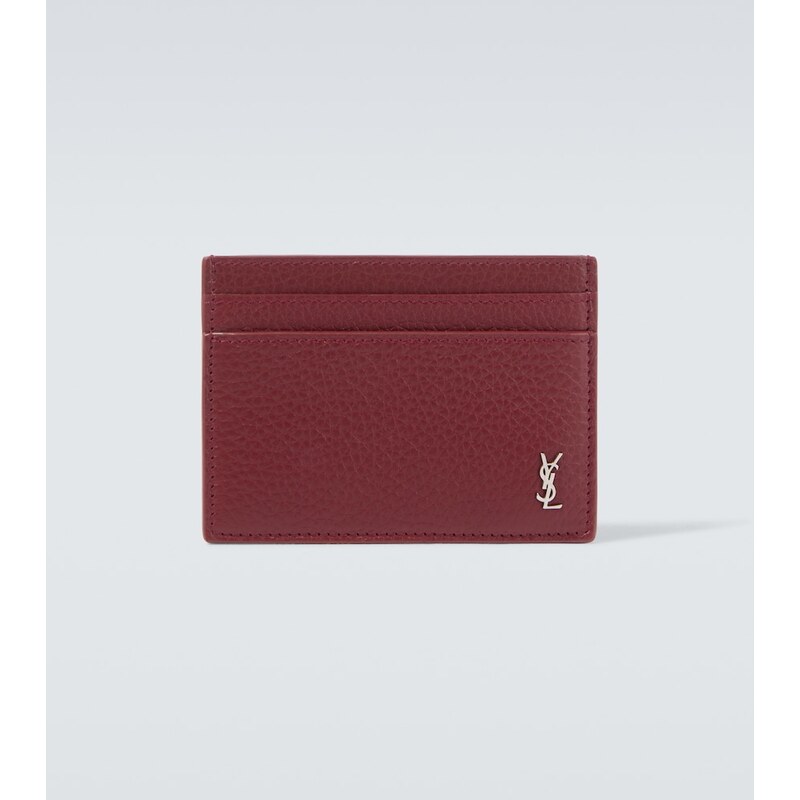 Saint Laurent Tiny Cassandre leather card holder