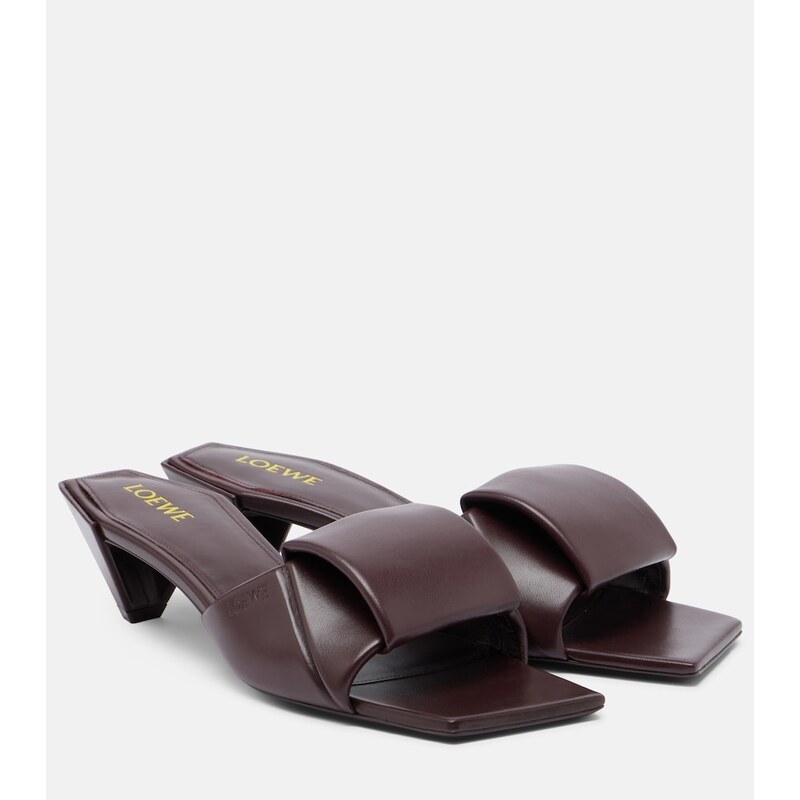 Loewe Origami leather mules