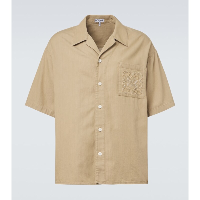 Loewe Logo embroidered cotton shirt