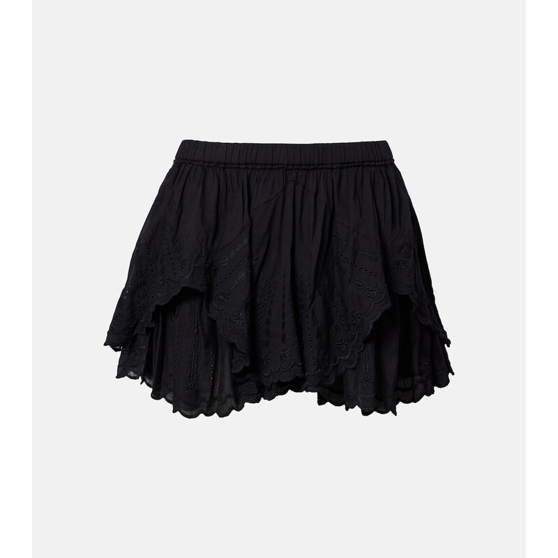 Marant Etoile Layale embroidered cotton shorts