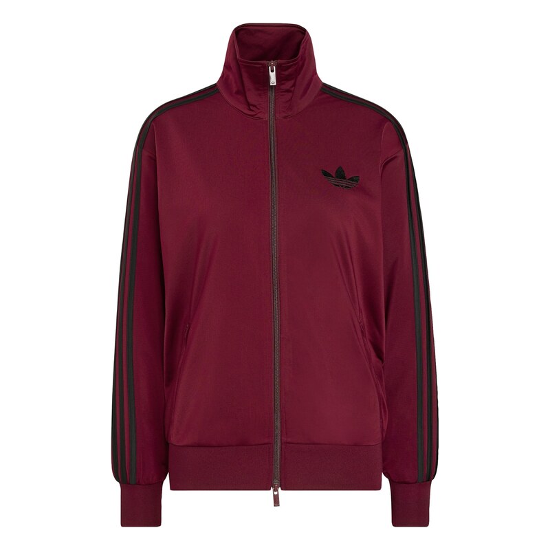 ADIDAS ORIGINALS Mikina Firebird vínově červená / černá
