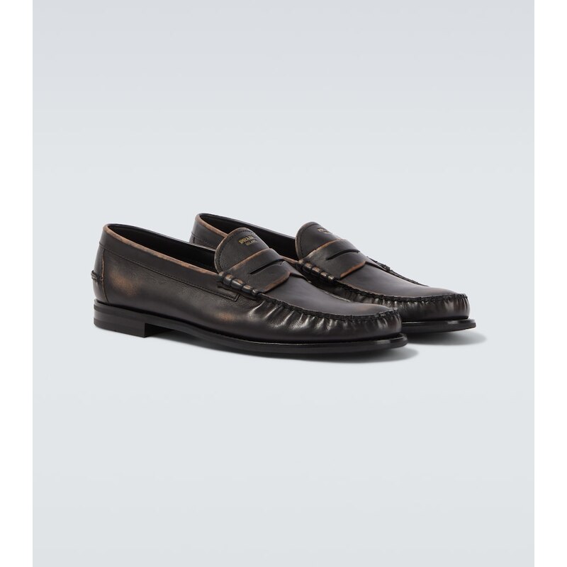 Prada Leather penny loafers