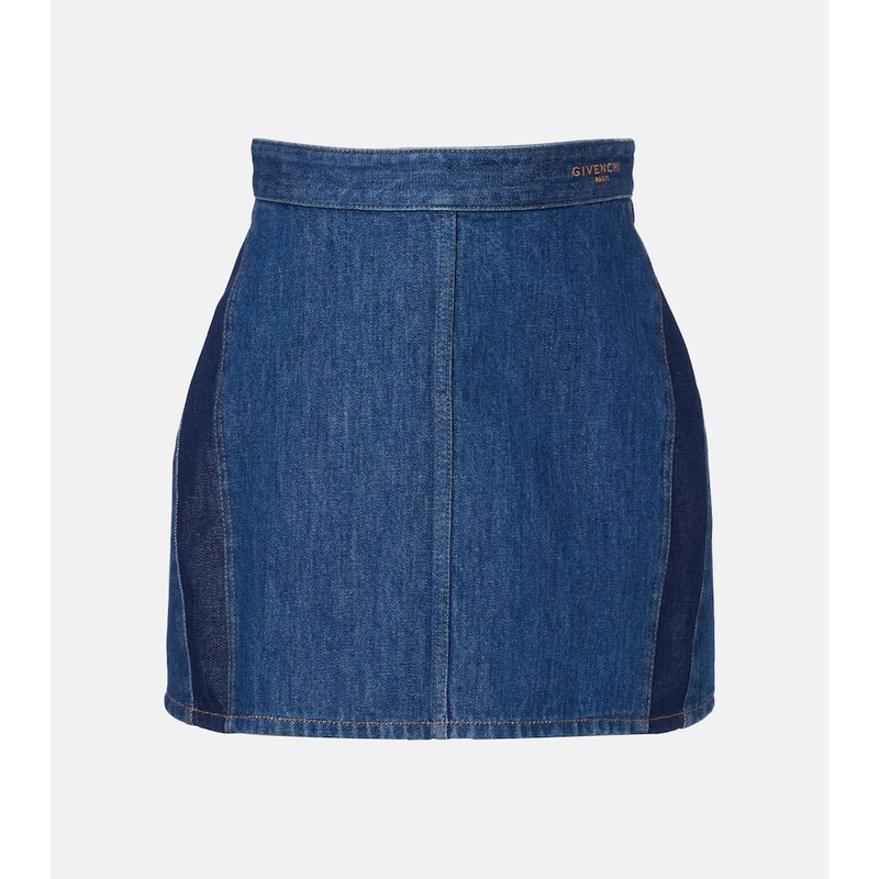 Givenchy Logo denim miniskirt v modré barvě