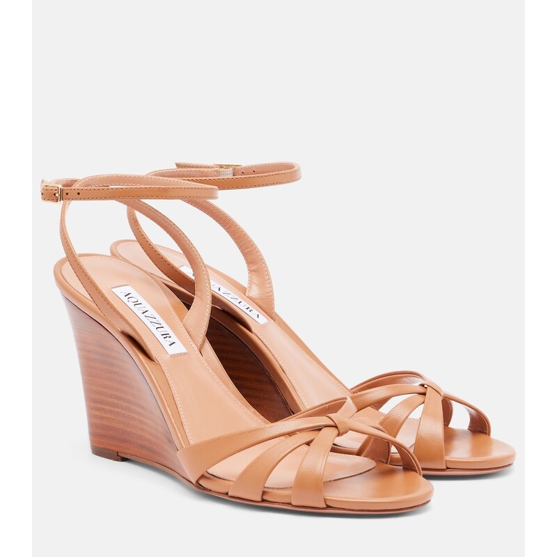 Aquazzura Tati leather wedge sandals
